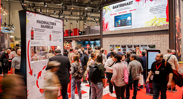 Zu den Ausstellern im Getränke-Bereich gehört auf der Internorga in diesem Jahr wieder Coca-Cola. Foto: Hamburg Messe und Congress/Rene Zieger