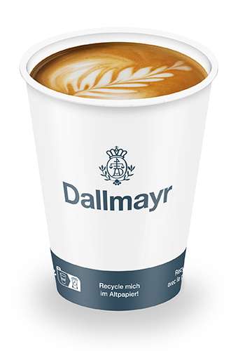 Der neue Papierbecher Inno-Paper-Cup“ von Dallmayr kommt ohne kunststoffhaltige Beschichtung aus und muss daher nicht mit dem SUPD-Label gekennzeichnet werden. Foto: Dallmayr